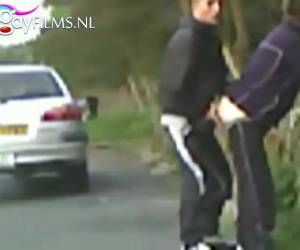 Je lekker aan je lul laten zuigen waar het eigenlijk niet mag. Het blijft wel uitkijken tijdens deze stiekeme blowjob langs de snelweg. Amateur , Een stiekeme blowjob langs de snelweg